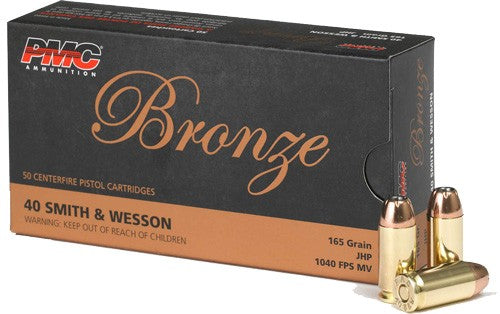 PMC .40 S&W 40B Bronze Jacketed Hollow Point JHP 165 Grain