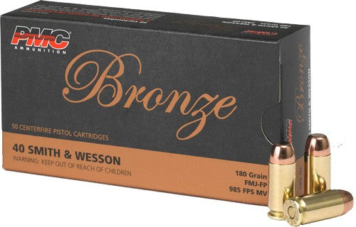 PMC .40 S&W 40E Bronze Full Metal Jacket Flat Point 180 Grain