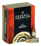 Federal .40 S&W P40HS3 Premium Personal Defense Hydra-Shok Jacketed Hollow Point 165 Grain