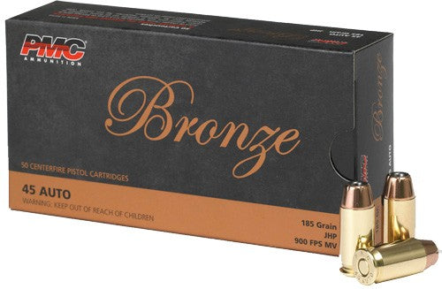 PMC .45 ACP/Auto 45B Bronze Jacketed Hollow Point JHP 185 Grain