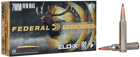 Federal 7mm Remington Mag P7RELDX1 Premium ELD-X Extremely Low Drag-eXpanding 162 Grain