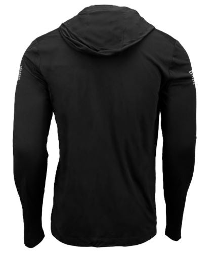 GLOCK HOODED PERFORMANCE LONG SLEEVE SHIRT 2XL BLACK