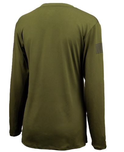 GLOCK HOODED PERFORMANCE LONG SLEEVE SHIRT MED GREY