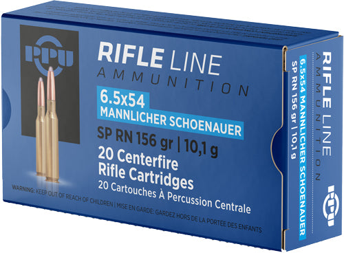 Prvi Partizan 6.5x54mm Mannlicher PP6MS Jacketed Soft Point JSP 156 Grain