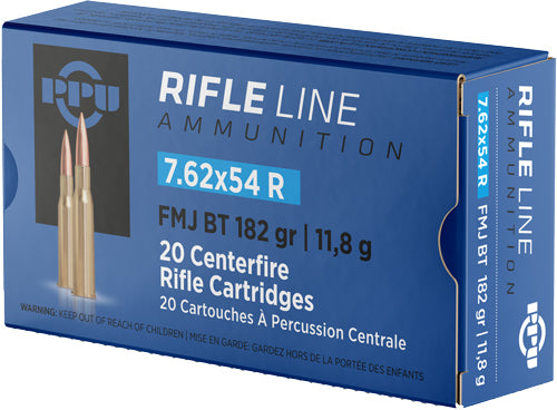Prvi Partizan 7.62x54mmR PP76254F Metric Rifle Full Metal Jacket Boat Tail FMJBT 182 Grain