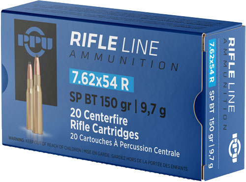 Prvi Partizan 7.62x54mmR PP76254S Metric Rifle Soft Point SP 150 Grain