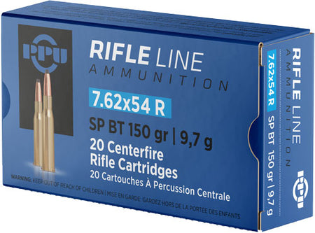 Prvi Partizan 7.62x54mmR PP76254S Metric Rifle Soft Point SP 150 Grain