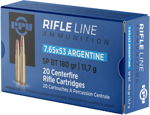 Prvi Partizan 7.65x53mm Argentine PP7AS 8605003812876 Soft Point Boat Tail 180 Grain