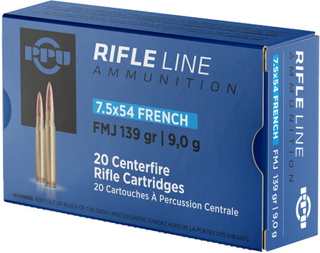 Prvi Partizan 7.5x54mm French PP7F Metric Rifle Full Metal Jacket FMJ 139 Grain