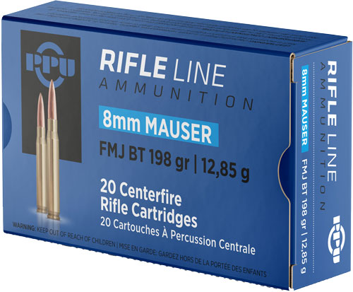 Prvi Partizan 8mm Mauser PP8F 8605003812920 Full Metal Jacket Boat Tail FMJBT 198 Grain