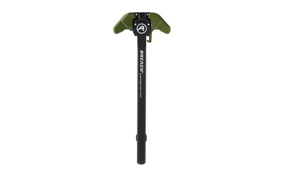 Aero Precision APRA700130C BREACH AR-15 Charging Handle, Ambi Small Lever, Anodized Black/OD Green