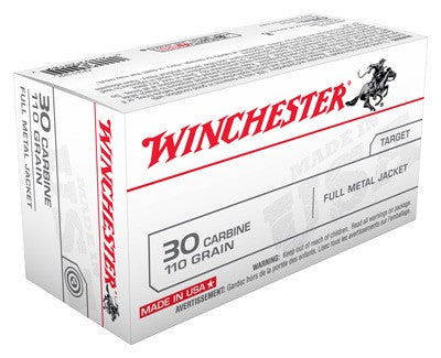 Winchester .30 Carbine Q3132 USA Full Metal Jacket FMJ 110 Grain