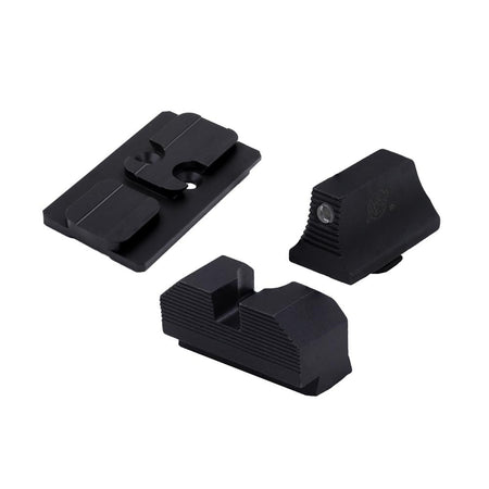 XS Sights ACRO Optic Plate and Tritium Sight Bundle for Glock MOS Pistols Black