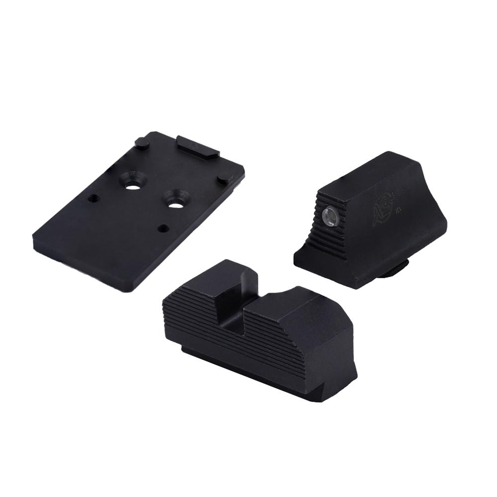 XS Sights Glock MOS RMR Optic Plate and Tritium Sight Bundle Black