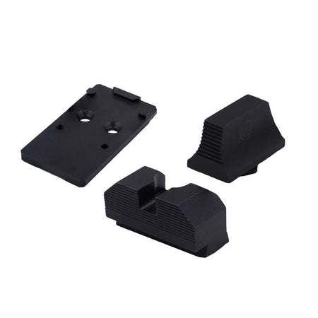 XS Sights Glock MOS RMR Optic Plate and Non-Tritium Sight Bundle Black