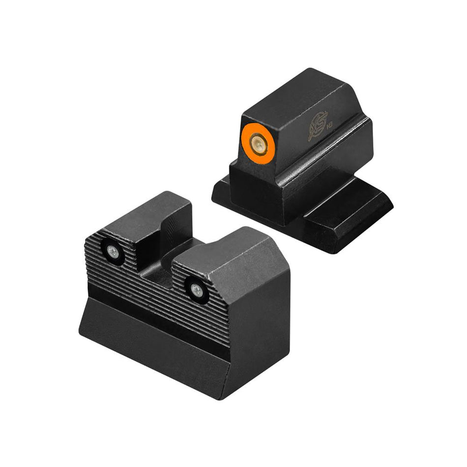 XS Sights R3D 2.0 Suppressor Height Night Sight Set for HK VP9 Optics Ready Orange