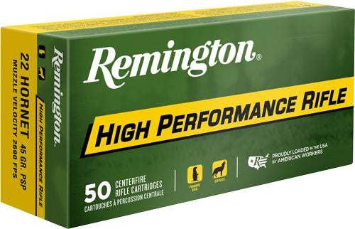 Remington .22 Hornet 28376 High Performance Rifle Pointed Soft Point PSP 45 Grain