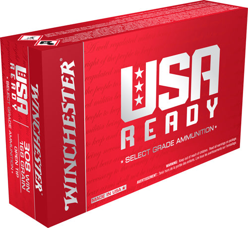 Winchester .308 Win / 7.62x51mm RED308 USA Ready Ready Open Tip Range 168 Grain