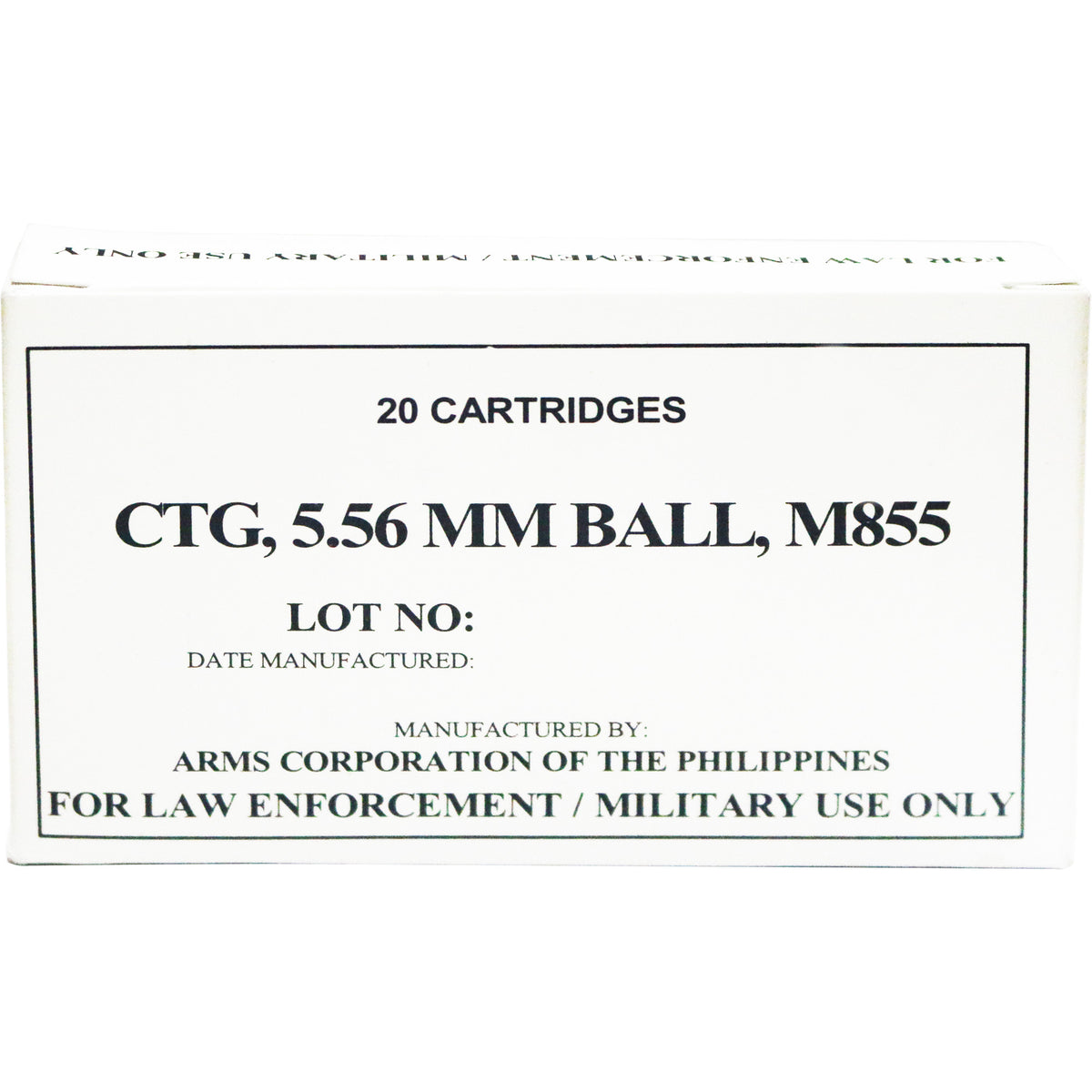 Armscor 5.56x45mm NATO 50173 M855/SS109 Full Metal Jacket FMJ 62 Grain