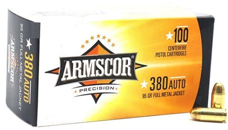 Armscor .380 ACP/Auto 50315 Precision Value Pack Full Metal Jacket FMJ 95 Grain