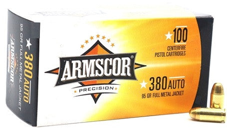 Armscor .380 ACP/Auto 50315 Precision Value Pack Full Metal Jacket FMJ 95 Grain