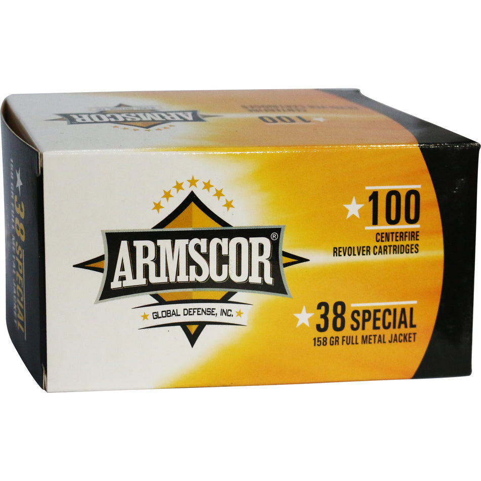 Armscor .38 Special 50449 Precision Value Pack Full Metal Jacket FMJ 158 Grain