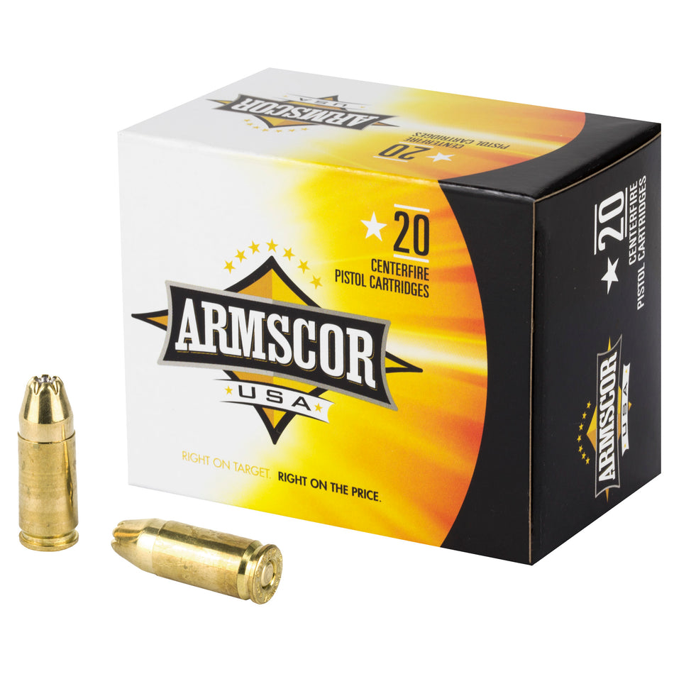 Armscor 9mm Luger/Parabellum AC97N Competition Jacketed Hollow Point JHP 124 Grain