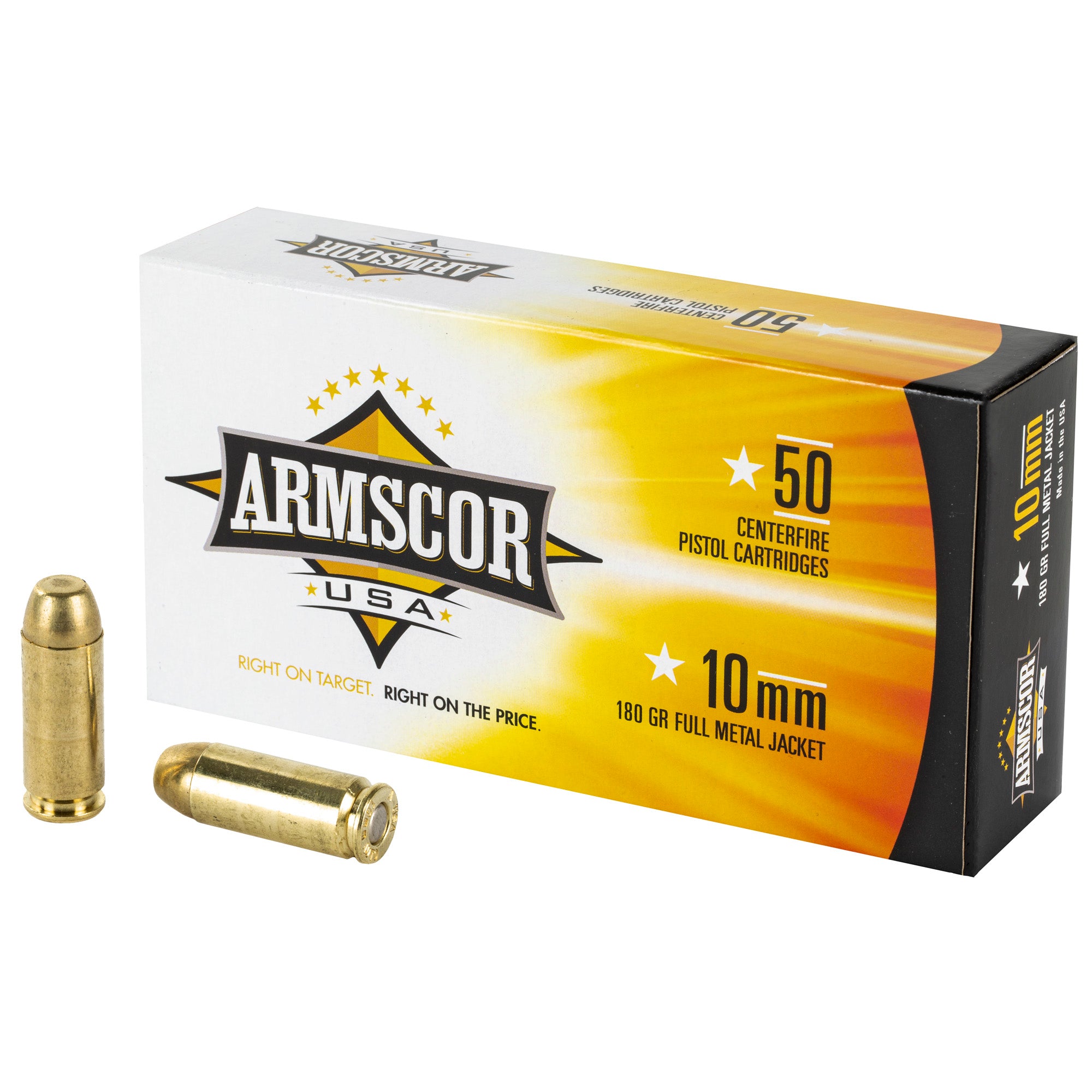 Armscor 10mm Auto FAC102N Competition Full Metal Jacket FMJ 180 Grain