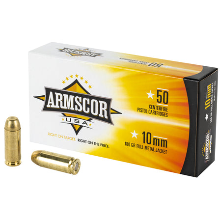 Armscor 10mm Auto FAC102N Competition Full Metal Jacket FMJ 180 Grain