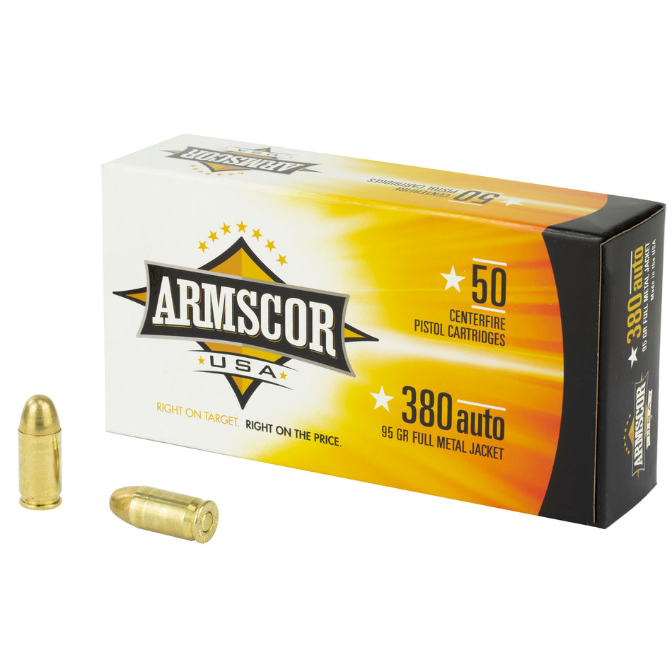 Armscor .380 ACP/Auto FAC3802N Competition Full Metal Jacket FMJ 95 Grain