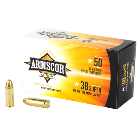 Armscor .38 Super FAC38SUPER1N Competition Full Metal Jacket FMJ 125 Grain