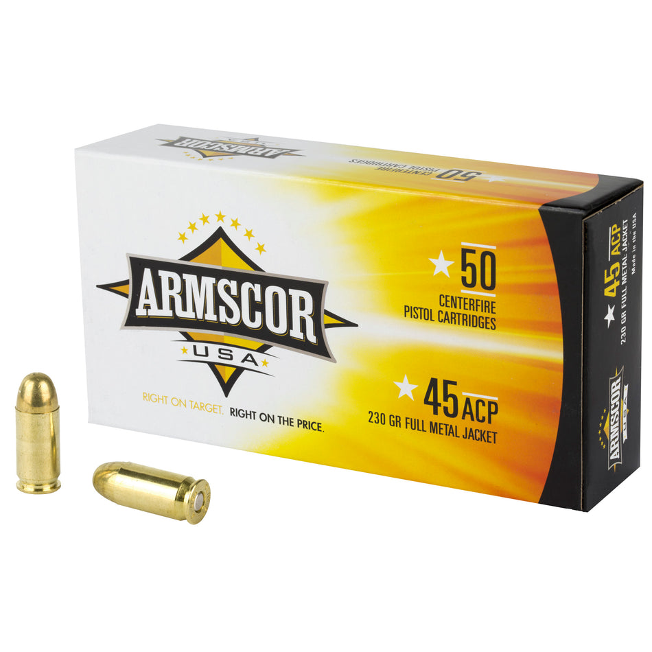 Armscor .45 ACP/Auto FAC4512N Competition Full Metal Jacket FMJ 230 Grain