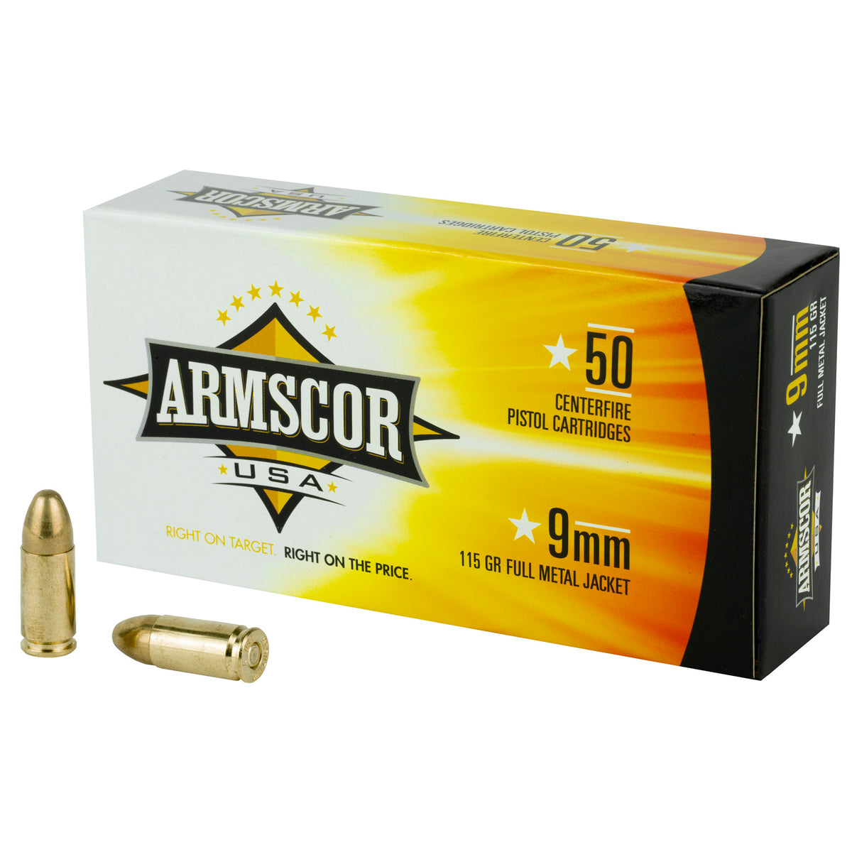 Armscor 9mm Luger/Parabellum FAC92N Competition Full Metal Jacket FMJ 115 Grain