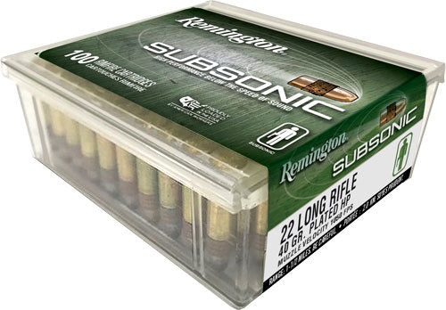 Remington .22 Long Rifle 21137 Subsonic Copper Hollow Point HP 40 Grain