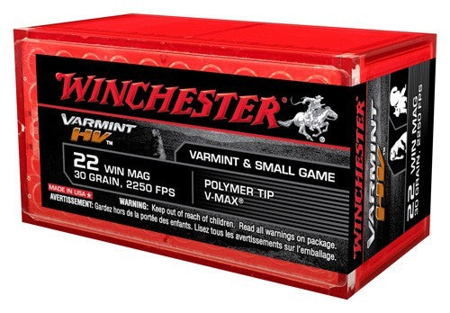Winchester .22 WMR S22M2PT Varmint HV Hornady V-Max 30 Grain