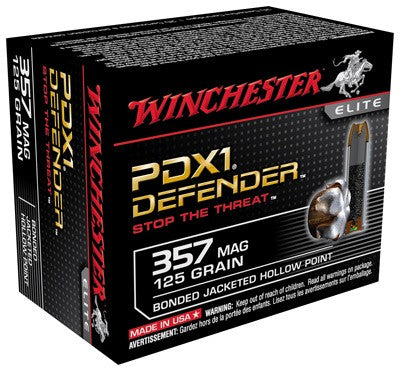 Winchester .357 Magnum S357MPDB PDX1 Defender Elite Bonded Jacket Hollow Point 125 Grain