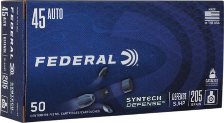 Federal .45 ACP/Auto S45SJT2 Syntech Defense LEAD-FREE Segmented Jacketed Hollow Point 205 Grain