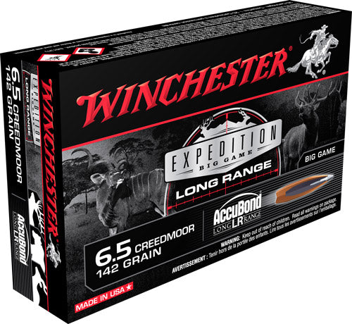 Winchester 6.5mm Creedmoor S65LR Expedition Big Game Nosler AccuBond Long-Range 142 Grain