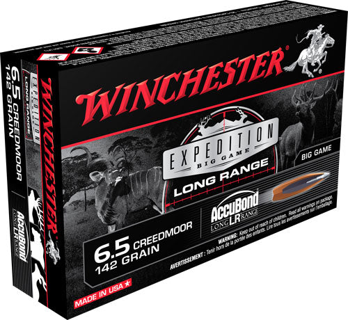 Winchester 6.5mm Creedmoor S65LR Expedition Big Game Nosler AccuBond Long-Range 142 Grain
