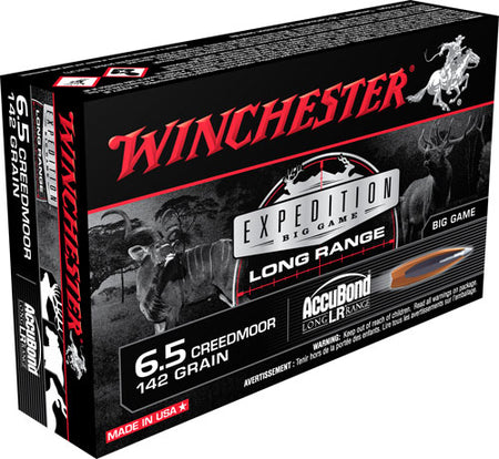 Winchester 6.5mm Creedmoor S65LR Expedition Big Game Nosler AccuBond Long-Range 142 Grain