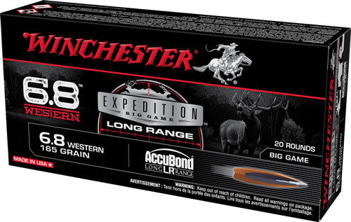 Winchester 6.8 Western S68WLR Expedition Big Game Nosler AccuBond Long-Range 165 Grain