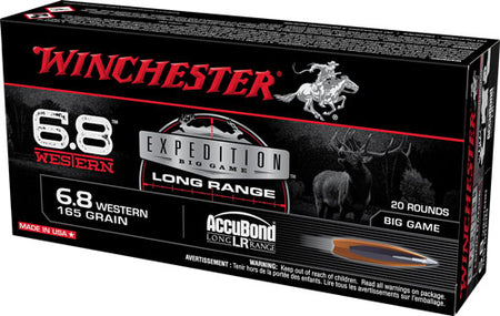 Winchester 6.8 Western S68WLR Expedition Big Game Nosler AccuBond Long-Range 165 Grain