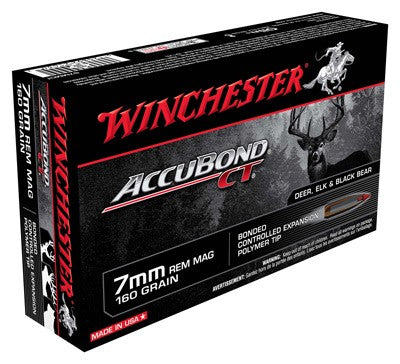Winchester 7mm Remington Mag S7MMCT AccuBond CT Polymer Tip PT 160 Grain