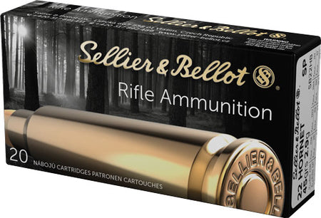 Sellier & Bellot (S&B) .22 Hornet SB22HB Soft Point SP 45 Grain