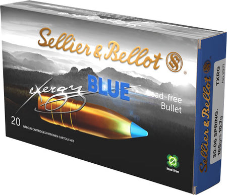 Sellier & Bellot (S&B) .30-06 Springfield SB3006XA eXergy Boat Tail TAC-EX-Blue 165 Grain