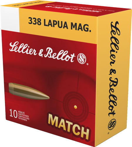 Sellier & Bellot (S&B) .338 Lapua Magnum SB338LMB Match Hollow Point Boat Tail HPBT 300 Grain