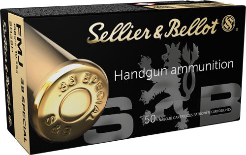 Sellier & Bellot (S&B) .38 Special SB38P 754908500482 Full Metal Jacket FMJ 158 Grain