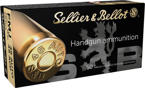 Sellier & Bellot (S&B) .45 ACP/Auto SB45A 754908500253 Full Metal Jacket FMJ 230 Grain
