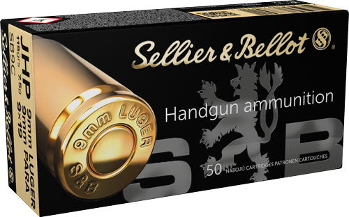 Sellier & Bellot (S&B) 9mm Luger/Parabellum SB9C 754908500062 Jacketed Hollow Point JHP 115 Grain