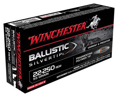 Winchester .22-250 Remington SBST22250B Ballistic Silvertip Polymer Tip PT 55 Grain